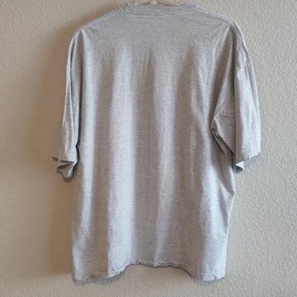 Vintage LOGO 7 Los Angeles Dodger's 1991 Gray Striped Single Stitch T-Shirt XXL - Picture 4 of 15
